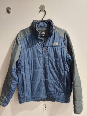 The North Face Men's Size M Blue Gray Quilted Lightweight Puffer Jacket